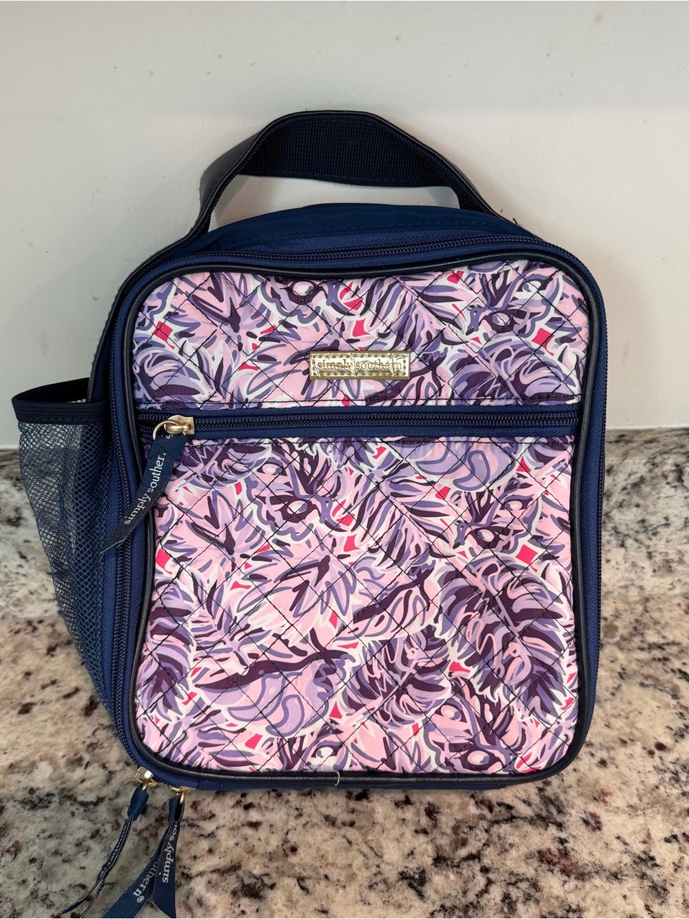 Simply Southern Lunchbox - Leaf - Pinks, Purples, White, Navy Blue